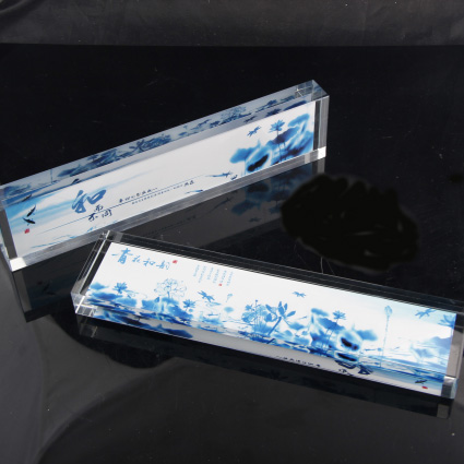 水晶鎮(zhèn)尺（青花瓷）