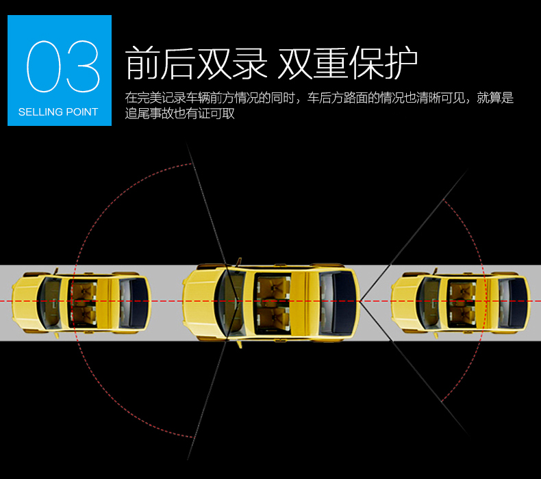 小霸王前后雙錄行車記錄儀