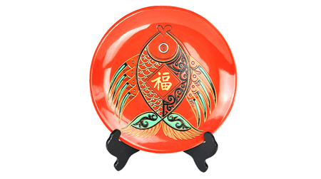 福魚(yú)果盤(pán)（紅）果盤(pán)